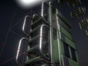 modular sci-fi ladders green 3D Model