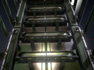 modular sci-fi ladders green 3D Model