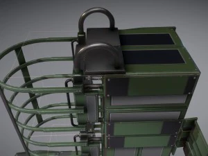 modular sci-fi ladders green 3D Model