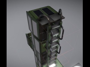 modular sci-fi ladders green 3Dモデル