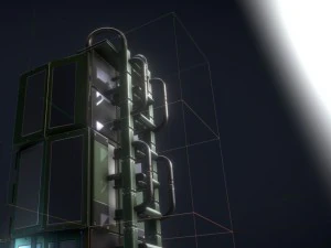 modular sci-fi ladders green 3D Model