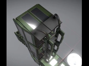 modular sci-fi ladders green 3D Model
