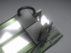 modular sci-fi ladders green 3D Model