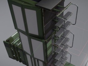 modular sci-fi ladders green 3Dモデル