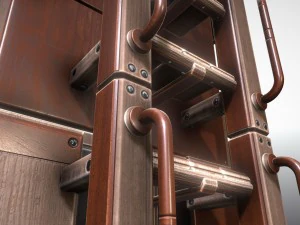 modular wood ladders 3D Model