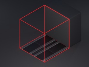 modular sci-fi ladders orange Model 3D