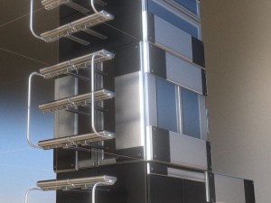 modular sci-fi ladders silver Modèle 3D