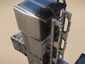 modular sci-fi ladders silver Modèle 3D