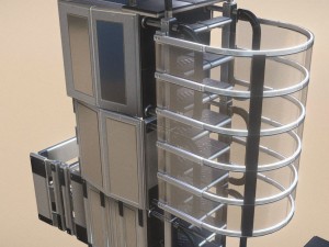 modular sci-fi ladders silver Modèle 3D