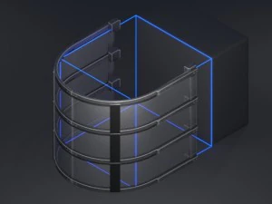 modular sci-fi ladders silver 3D Model