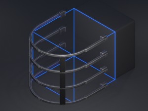 modular sci-fi ladders silver Modèle 3D