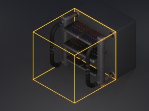 modular sci-fi ladders silver Modèle 3D