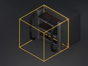 modular sci-fi ladders silver 3D Model