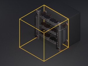 modular sci-fi ladders silver Modèle 3D