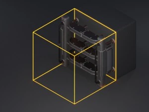 modular sci-fi ladders silver 3D Model