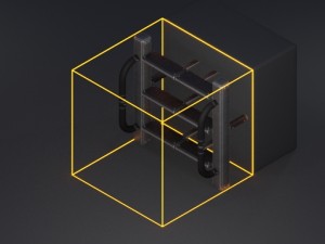 modular sci-fi ladders silver Modèle 3D