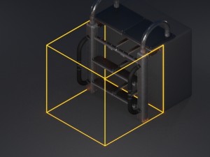 modular sci-fi ladders silver Modèle 3D