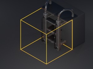 modular sci-fi ladders silver Modèle 3D