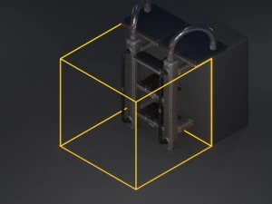 modular sci-fi ladders silver 3D Model