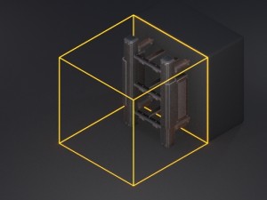 modular sci-fi ladders silver Modèle 3D