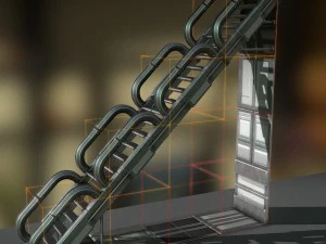 sci-fi ladders and stairs basic 3D Model