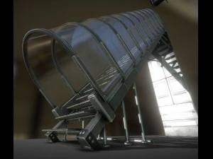 sci-fi ladders and stairs basic 3D Model