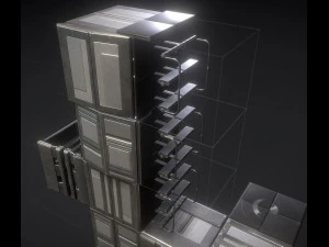 sci-fi ladders and stairs basic 3D Model