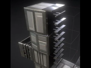 sci-fi ladders and stairs basic 3D Model