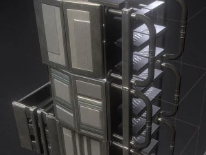 sci-fi ladders and stairs basic 3D Model