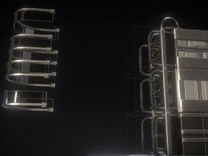 sci-fi ladders and stairs basic 3D Model