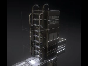 sci-fi ladders and stairs basic 3D Model