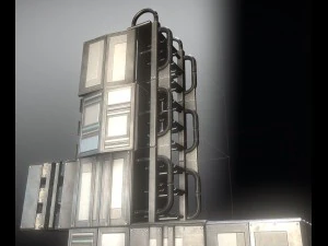 sci-fi ladders and stairs basic 3D Model