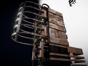 sci-fi ladders and stairs rusty 3D Model