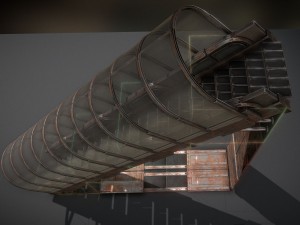 sci-fi ladders and stairs rusty Modelo 3D