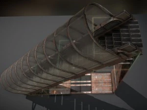 sci-fi ladders and stairs rusty 3D Model