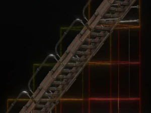 sci-fi ladders and stairs rusty 3D Model