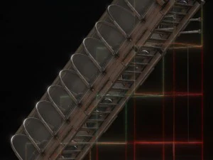 sci-fi ladders and stairs rusty 3D Model