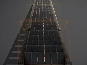 sci-fi ladders and stairs rusty 3D Model