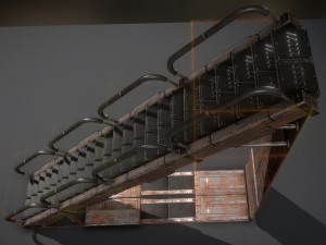 sci-fi ladders and stairs rusty Modelo 3D