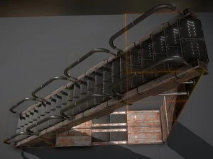 sci-fi ladders and stairs rusty 3D Model