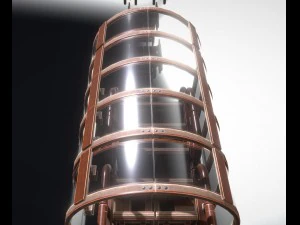 sci-fi ladders and stairs woody 3D Model