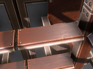 sci-fi ladders and stairs woody Model 3D