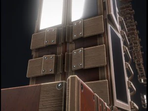 sci-fi ladders and stairs woody 3D Model