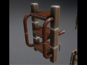 sci-fi ladders and stairs woody 3D Model