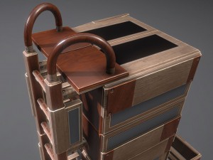 sci-fi ladders and stairs woody Model 3D