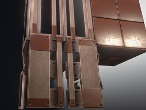 sci-fi ladders and stairs woody Model 3D