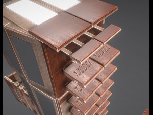 sci-fi ladders and stairs woody Model 3D