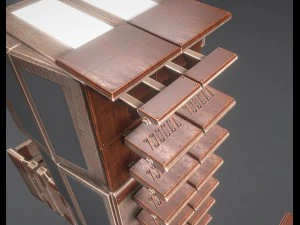sci-fi ladders and stairs woody 3D Model
