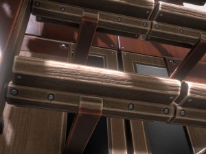 sci-fi ladders and stairs woody Model 3D