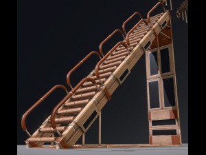 sci-fi ladders and stairs woody Model 3D